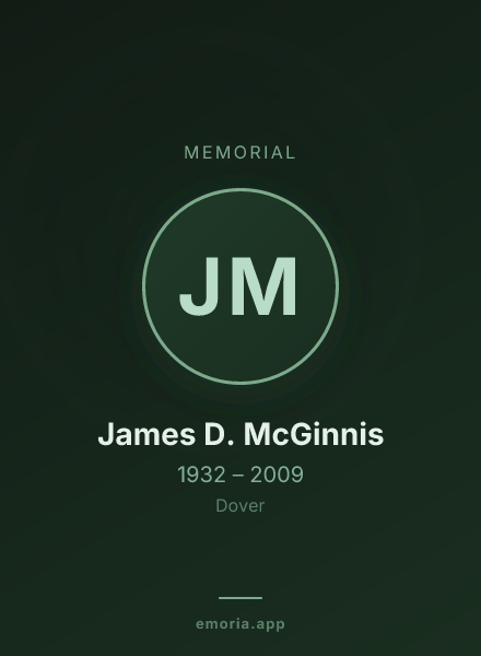 Memorial portrait of James D. McGinnis