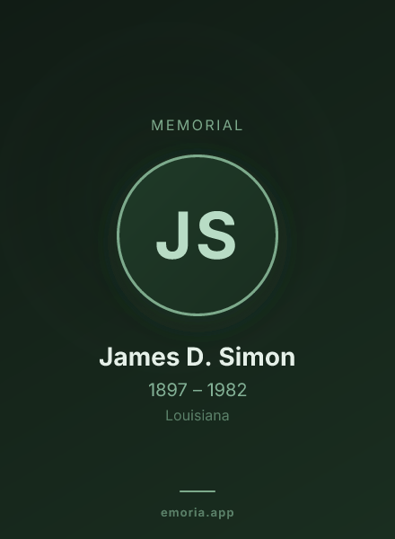 Memorial portrait of James D. Simon