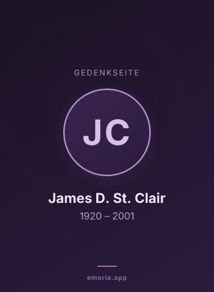 Gedenkportrait von James D. St. Clair
