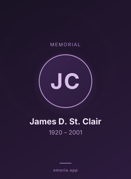 Memorial portrait of James D. St. Clair