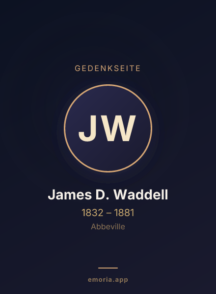 Gedenkportrait von James D. Waddell