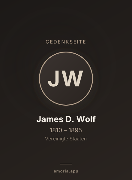 Gedenkportrait von James D. Wolf