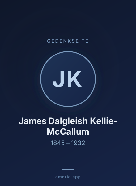 Gedenkportrait von James Dalgleish Kellie-McCallum