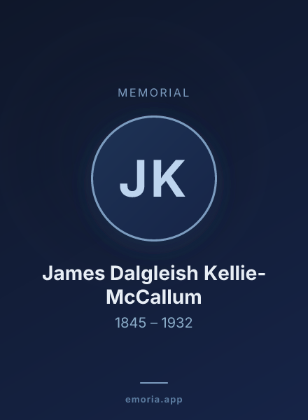 Memorial portrait of James Dalgleish Kellie-McCallum