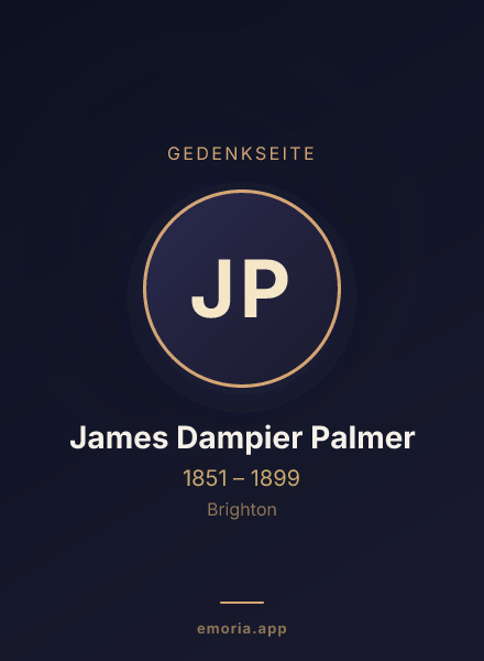 Gedenkportrait von James Dampier Palmer