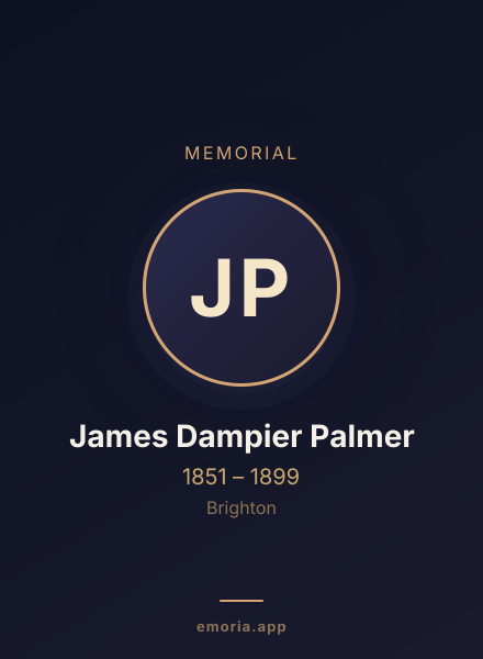 Memorial portrait of James Dampier Palmer