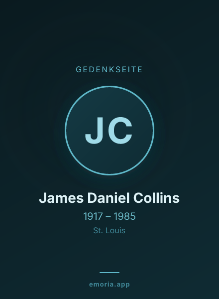 Gedenkportrait von James Daniel Collins