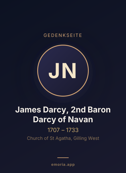Gedenkportrait von James Darcy, 2nd Baron Darcy of Navan