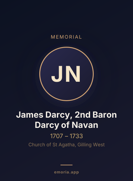 Memorial portrait of James Darcy, 2nd Baron Darcy of Navan