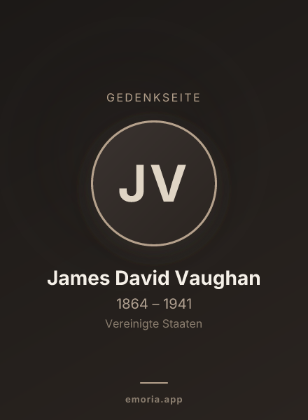 Gedenkportrait von James David Vaughan