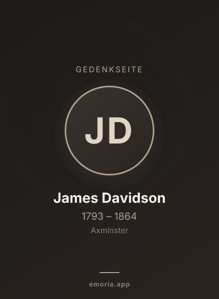 Gedenkportrait von James Davidson