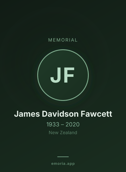 Memorial portrait of James Davidson Fawcett