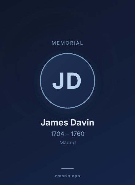 Memorial portrait of James Davin
