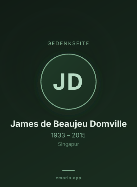 Gedenkportrait von James de Beaujeu Domville