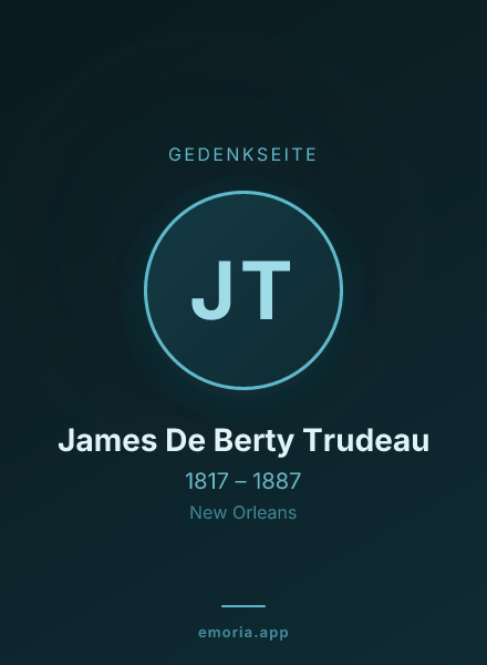 Gedenkportrait von James De Berty Trudeau