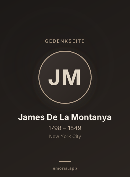 Gedenkportrait von James De La Montanya