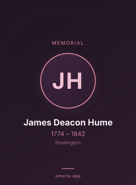 Memorial portrait of James Deacon Hume