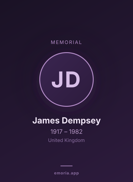 Memorial portrait of James Dempsey