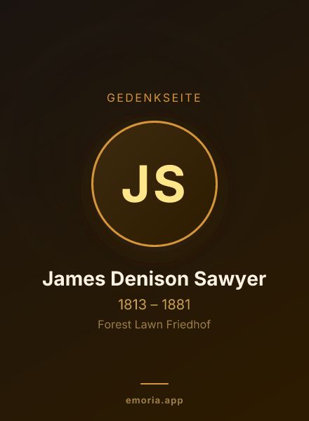 Gedenkportrait von James Denison Sawyer