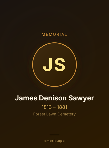 Memorial portrait of James Denison Sawyer
