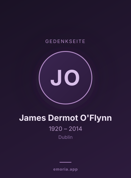 Gedenkportrait von James Dermot O'Flynn