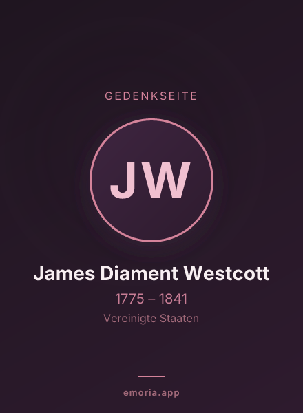 Gedenkportrait von James Diament Westcott