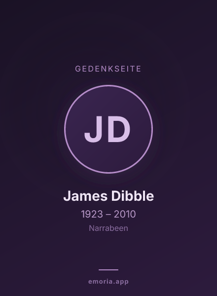 Gedenkportrait von James Dibble