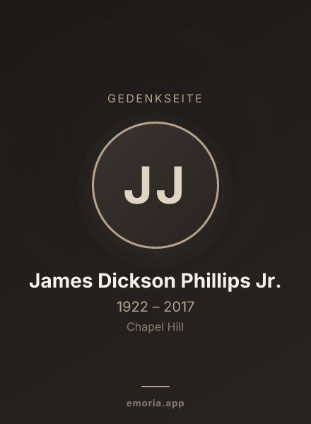 Gedenkportrait von James Dickson Phillips Jr.