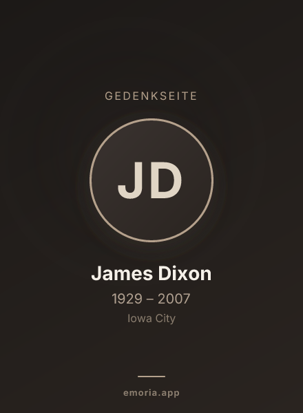Gedenkportrait von James Dixon