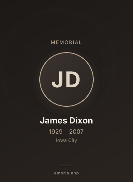 Memorial portrait of James Dixon
