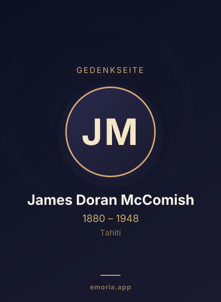 Gedenkportrait von James Doran McComish