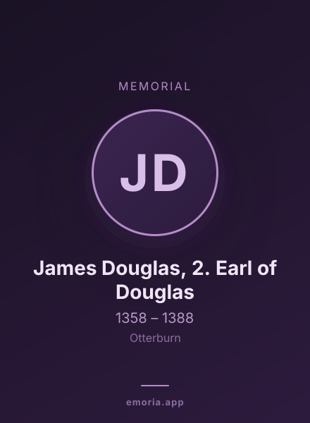 Memorial portrait of James Douglas, 2. Earl of Douglas