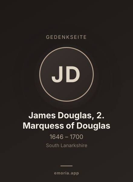 Gedenkportrait von James Douglas, 2. Marquess of Douglas