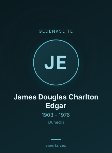Gedenkportrait von James Douglas Charlton Edgar