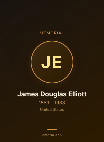 Memorial portrait of James Douglas Elliott