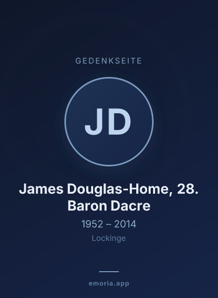 Gedenkportrait von James Douglas-Home, 28. Baron Dacre
