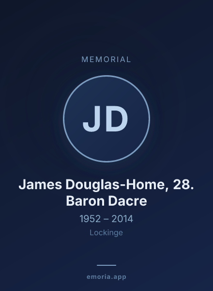 Memorial portrait of James Douglas-Home, 28. Baron Dacre