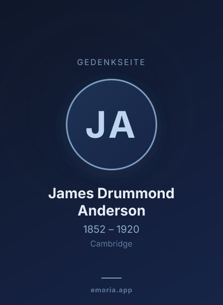 Gedenkportrait von James Drummond Anderson