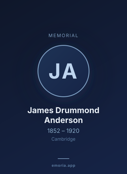 Memorial portrait of James Drummond Anderson