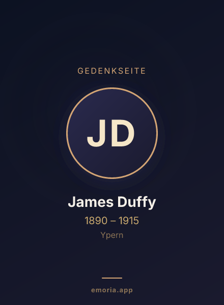 Gedenkportrait von James Duffy