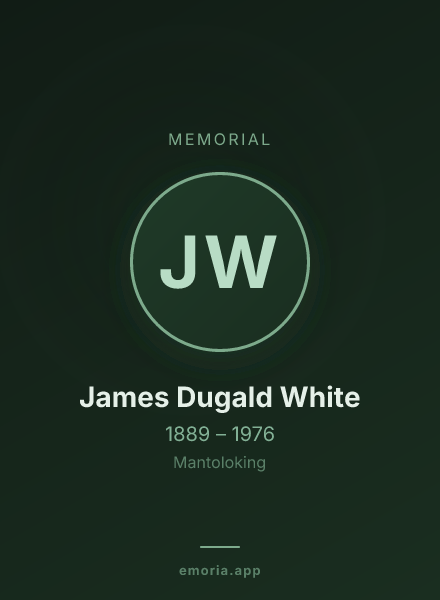 Memorial portrait of James Dugald White