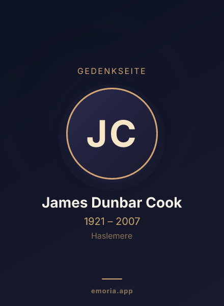 Gedenkportrait von James Dunbar Cook