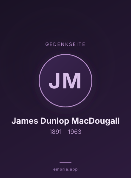 Gedenkportrait von James Dunlop MacDougall