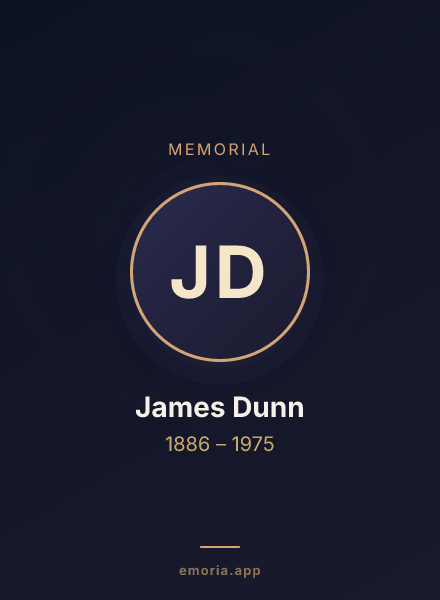 Memorial portrait of James Dunn