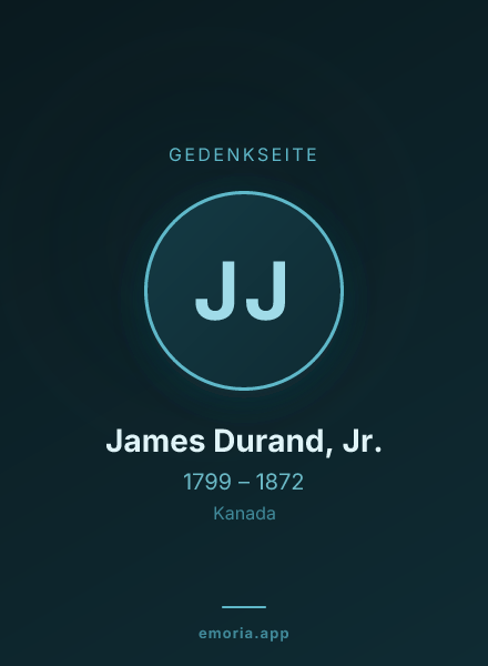 Gedenkportrait von James Durand, Jr.