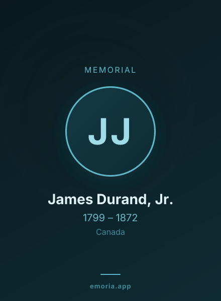 Memorial portrait of James Durand, Jr.