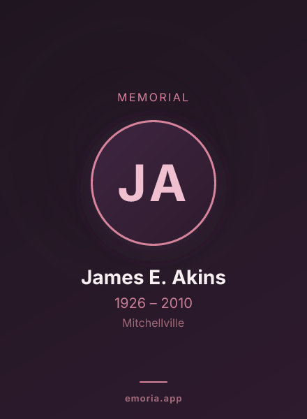 Memorial portrait of James E. Akins