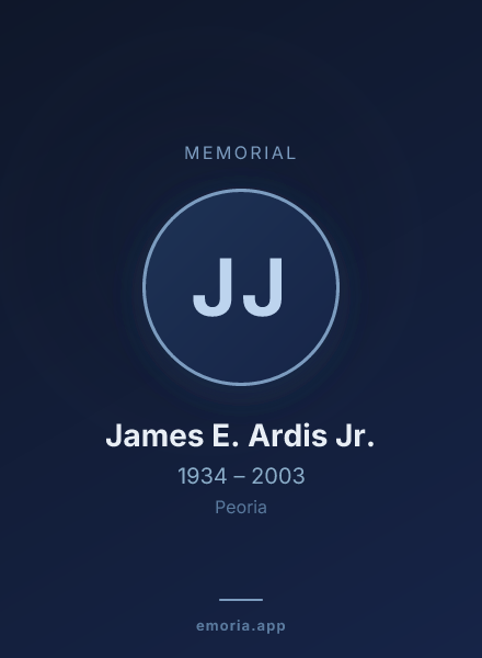 Memorial portrait of James E. Ardis Jr.