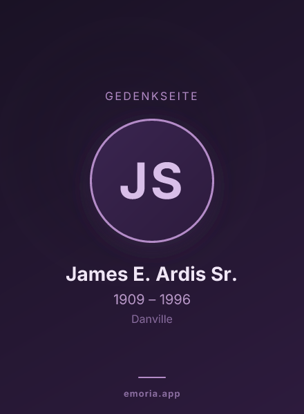 Gedenkportrait von James E. Ardis Sr.