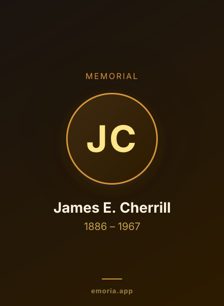 Memorial portrait of James E. Cherrill